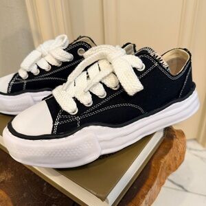 Maison Mihara Yasuhiro MMY Original Sole Canvas Sneakers Black EU 41 Designer
